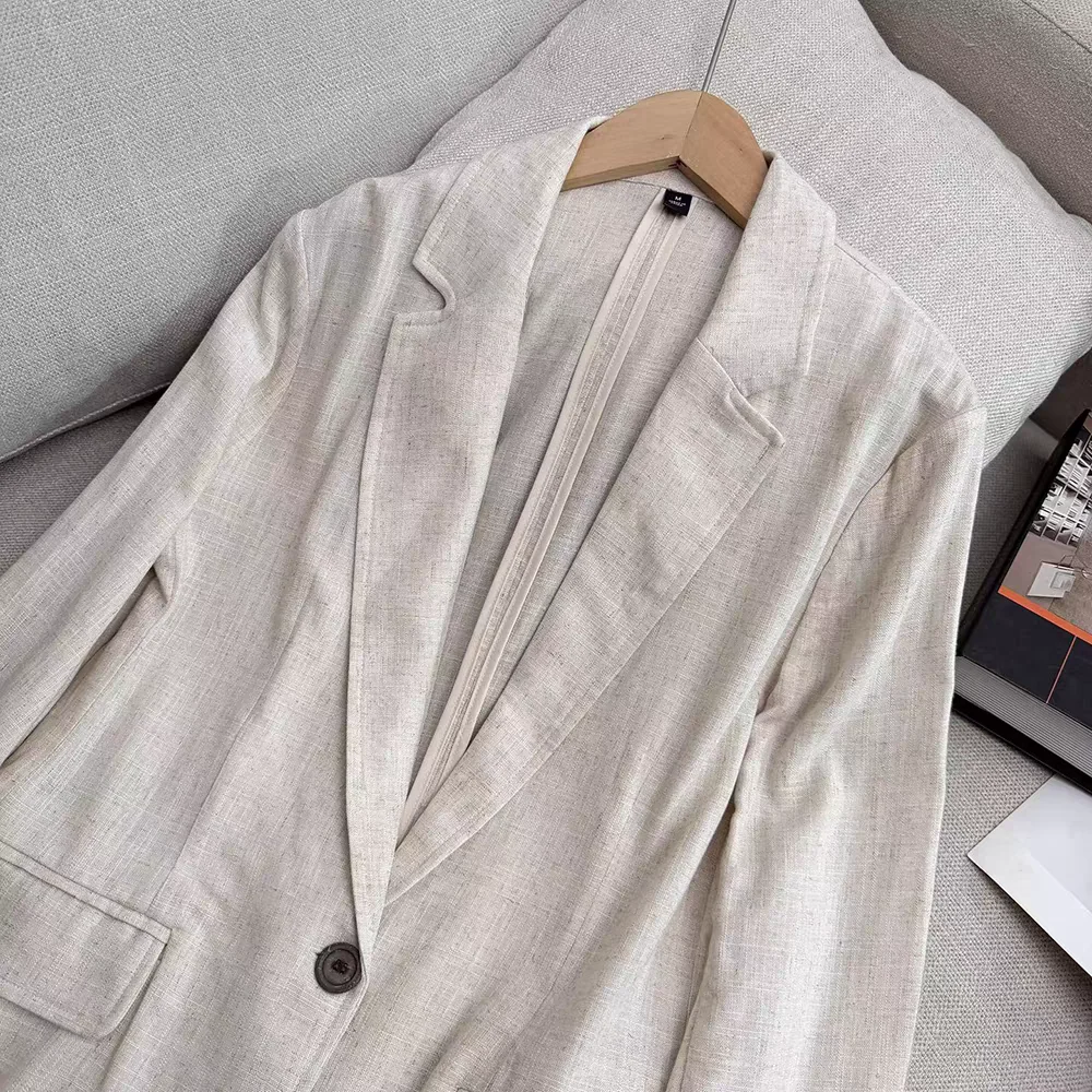 Fashionable Single-Button Women's Suit Jacket Spring Autumn Versatile Classic Style One-Piece Coat H1053 New Arrival