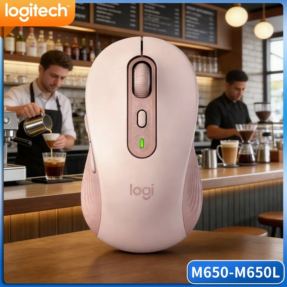Logitech M650/M650L Ergonomic Wireless Mouse High Accuracy Optical Sensor Long Battery Multi Device Pairing Daily Workspace
