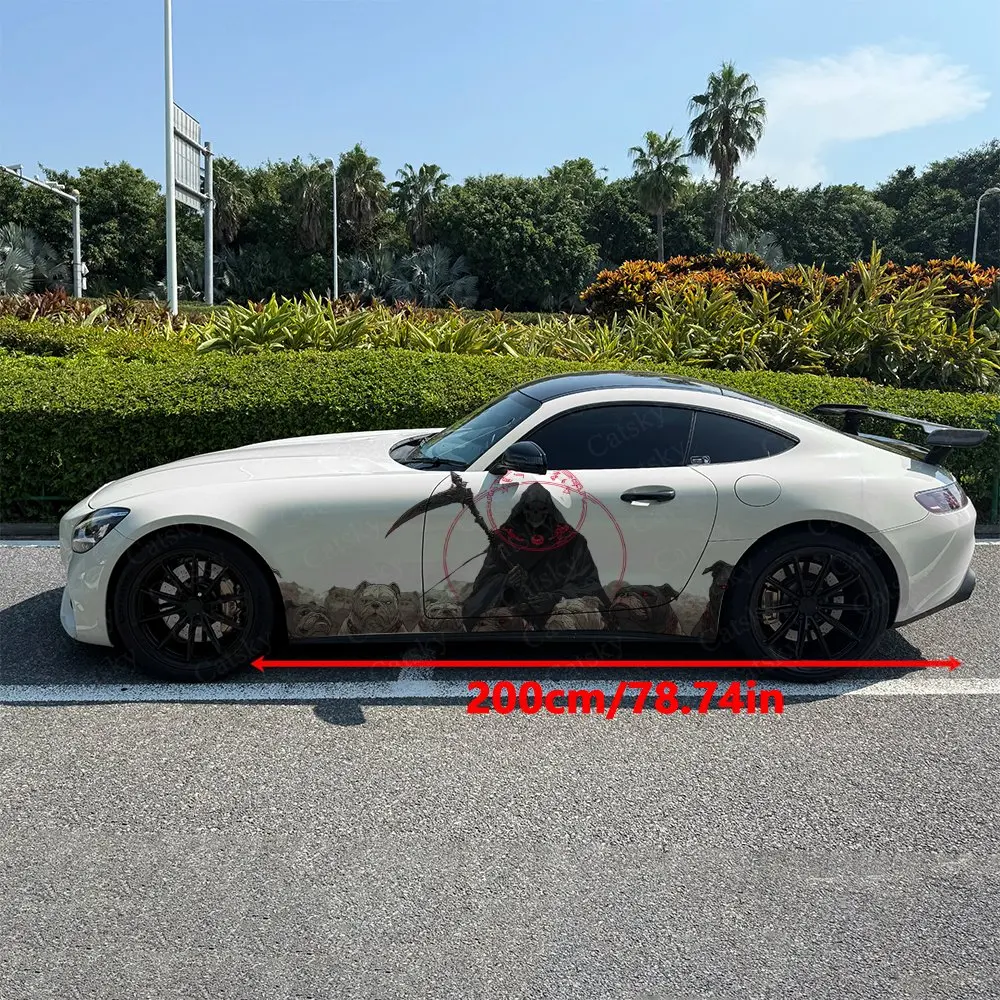 2pcs Reaper Hound Pack Realm, Durable, Fade-resistant, Enhance Vehicle Aesthetics With Bold Artistic Design Car Vinyl Wraps