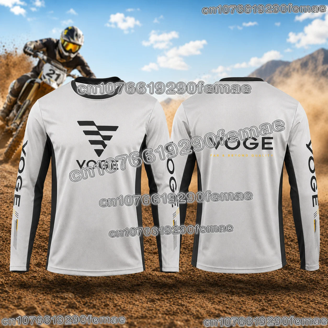 2026 Bestseller VOGE Motorrad-Fahrer Langarm-T-Shirt Abenteuer-Touring-Ausrüstung Atmungsaktive Schnelltrocknende Outdoor-Fahrbekleidung – Detail 9