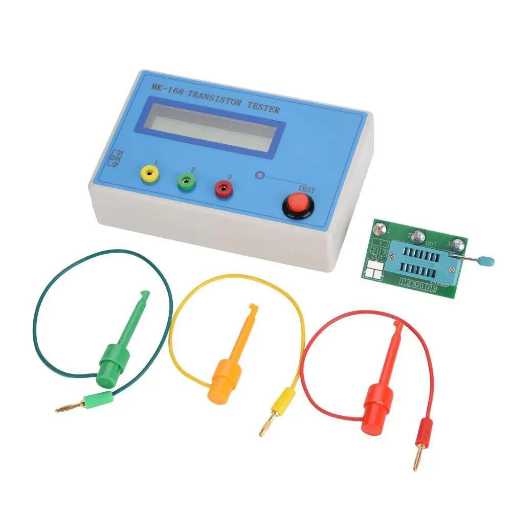 

MK-168 Transistor Tester RLC Meter - Diode, Triode, NPN, PNP, MOSFET, Capacitance, Resistance, ESR Measurement Tool