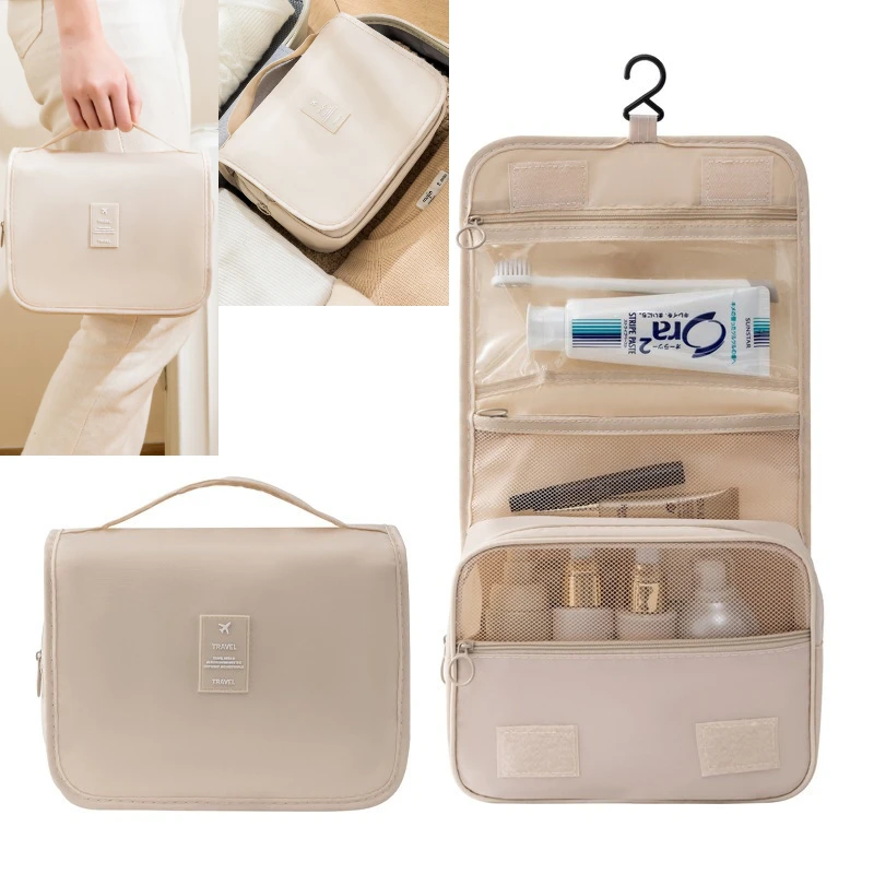 1pcs Portable High-capacity Travel Hook Shower Cosmetic Bag Toiletry Storage Bag Washing Bag Hook Storage Bag