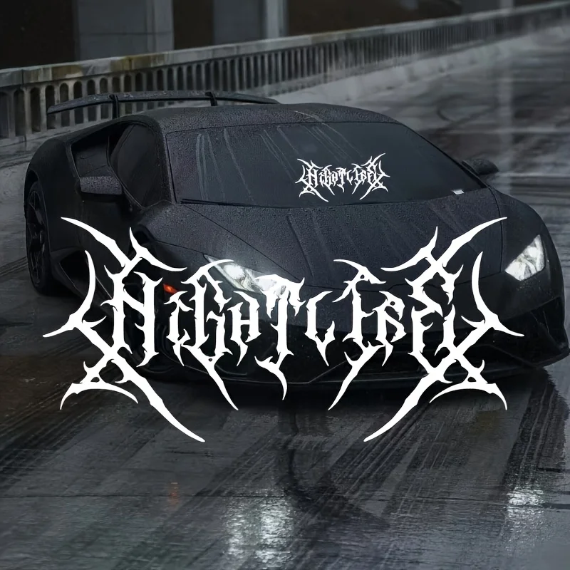 

Nightlife Style, Gothic Sticker/black/white/versatile Style/Suitable for SUV Small Car Sunscreen Adhesive Watertight Car Sticker