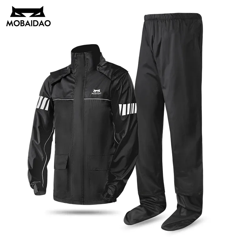 Men's Woman Motorcycle Racing Rain Suit Clothing Waterproof Windproof Reflective Split Jacket & Pants for Outdoor Cycling Work
