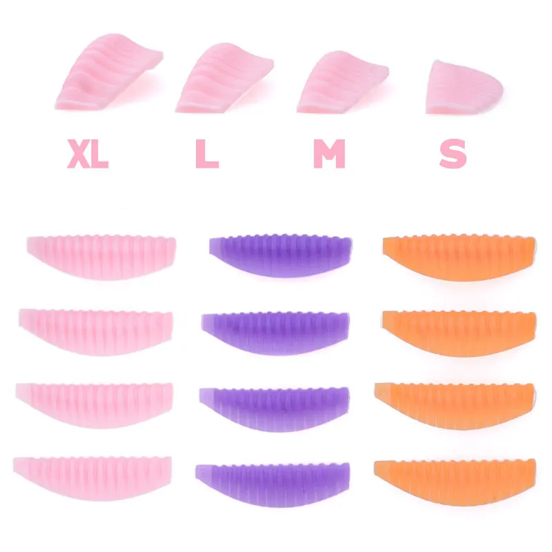 4 Pairs Eyelash Lifting Kit Silicone lamination Pad Lashes Extension Lift Shield Rods 3D Lashes Perming Curler Applicator Tools
