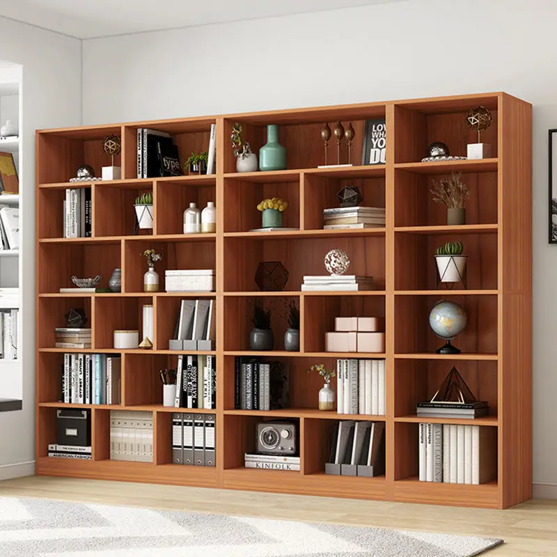 

Bookcase, shelf, student solid wood color, floor-to-ceiling living room, combination bookcase, study cabinet, simple multi-layer