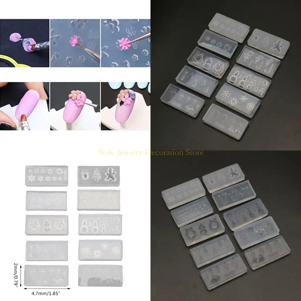 

D46E Snowman Decorative Mold Art Making Tool Silicone Carving Template Mould