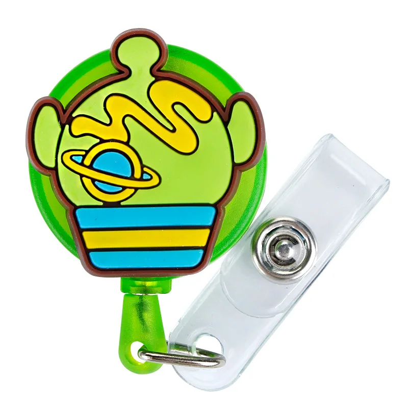 Mickey Minnie Winnie Donald ID Card Holder Scalable Toggle Clip Employee Card Doctor Nurse Chest Card Student Bus Card Holder