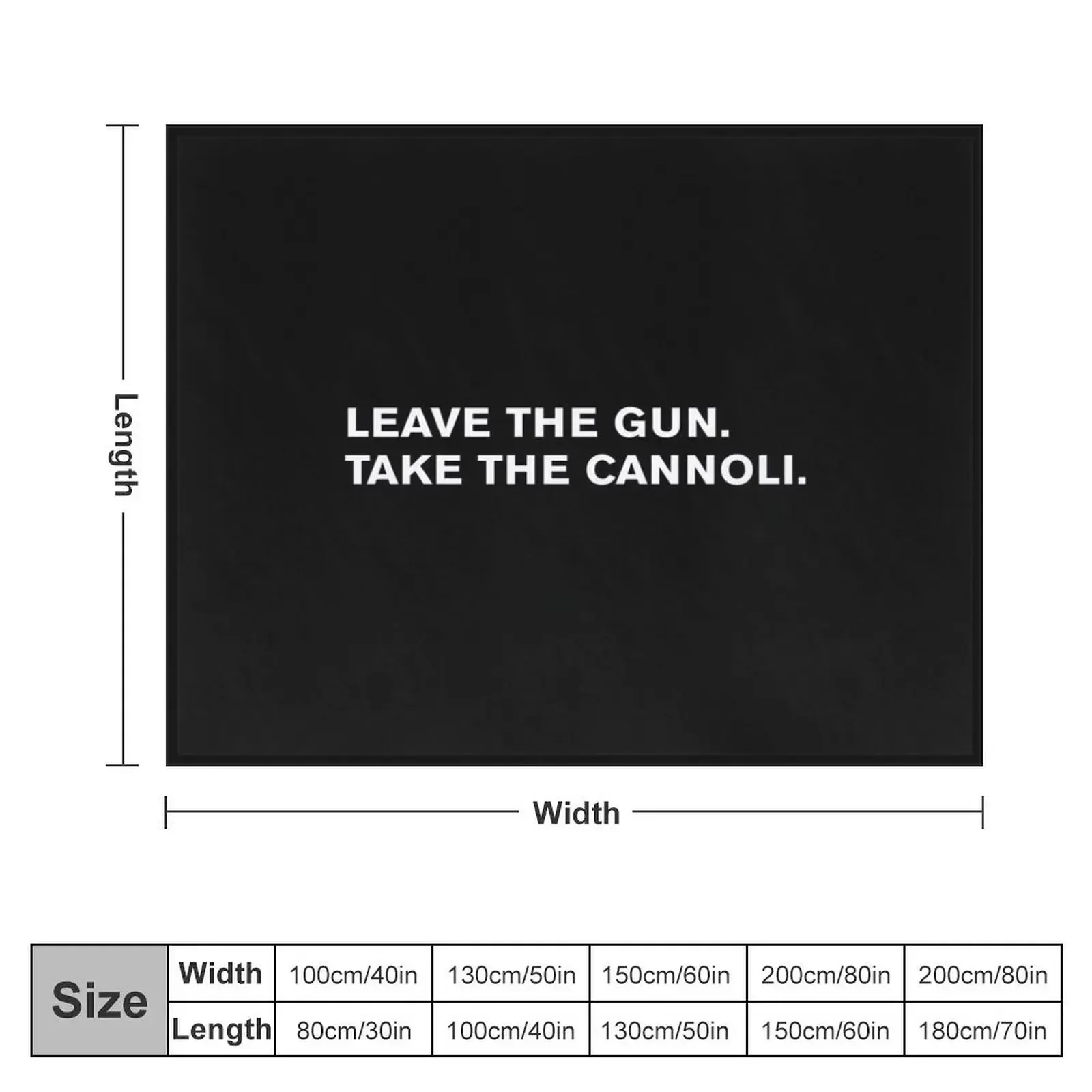 Leave the gun. Take the cannoli Throw Blanket Fashion Sofas Nap Blankets