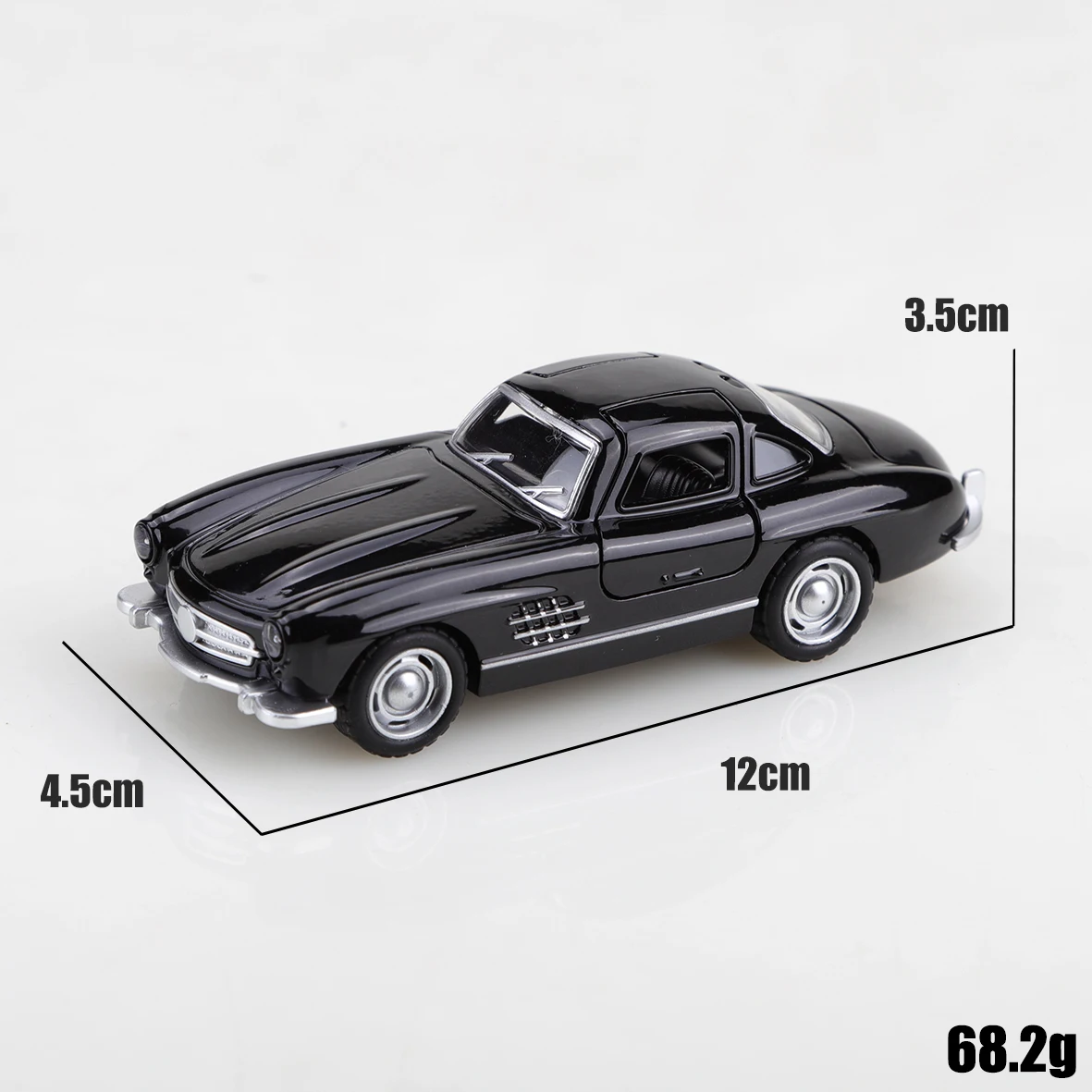(Corrugated Box) 1/36 Scale, Vintage Gullwing Coupe Style Toy Car, Powerful Spring, Metal Casting, Boy's Toy, the Best Gift
