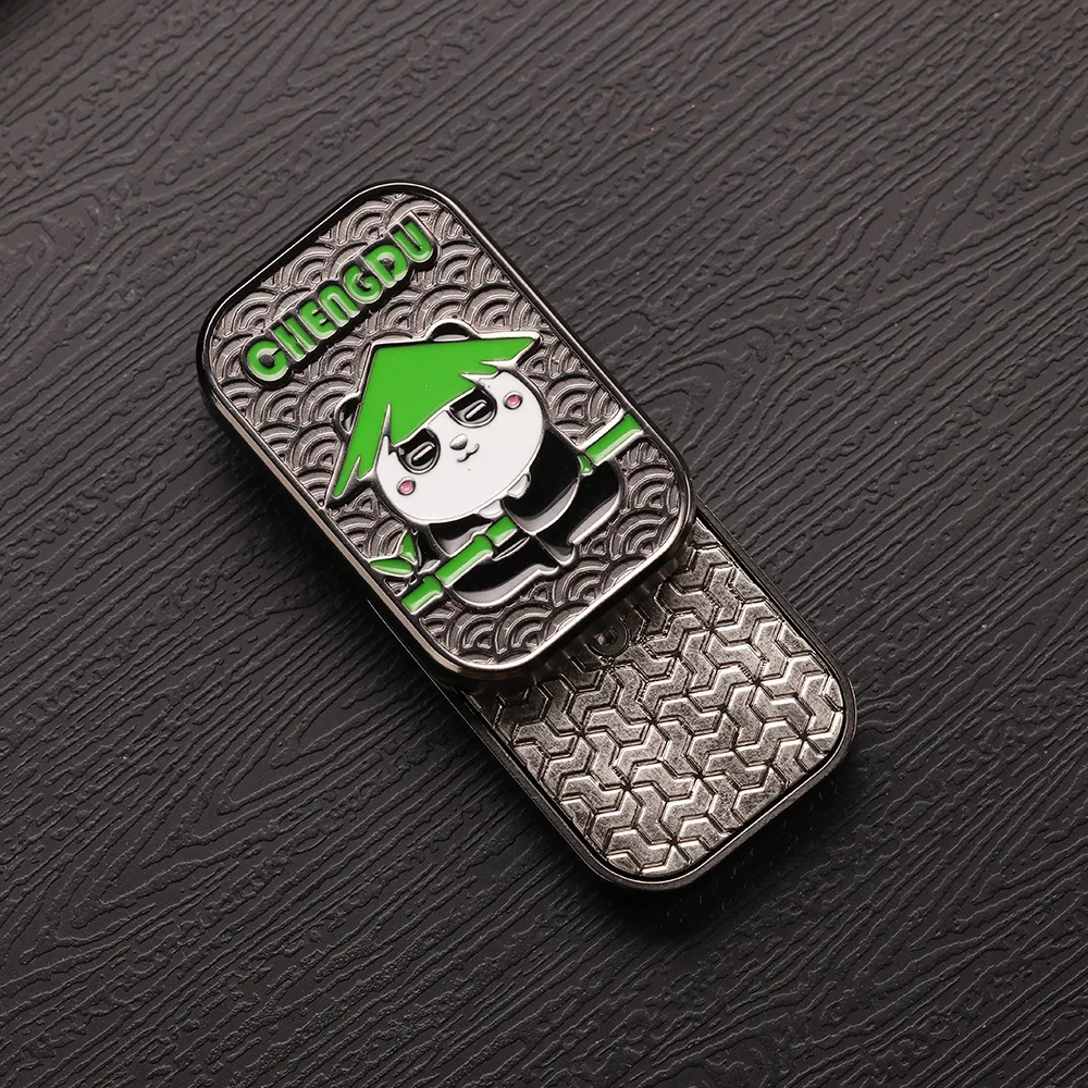 الكونغ فو الباندا المغناطيسي دفع بطاقة دفع لوحة الميكانيكية المنزلق اللمس عملة EDC تململ صغير الإجهاد تقليل اللعب Antistresse