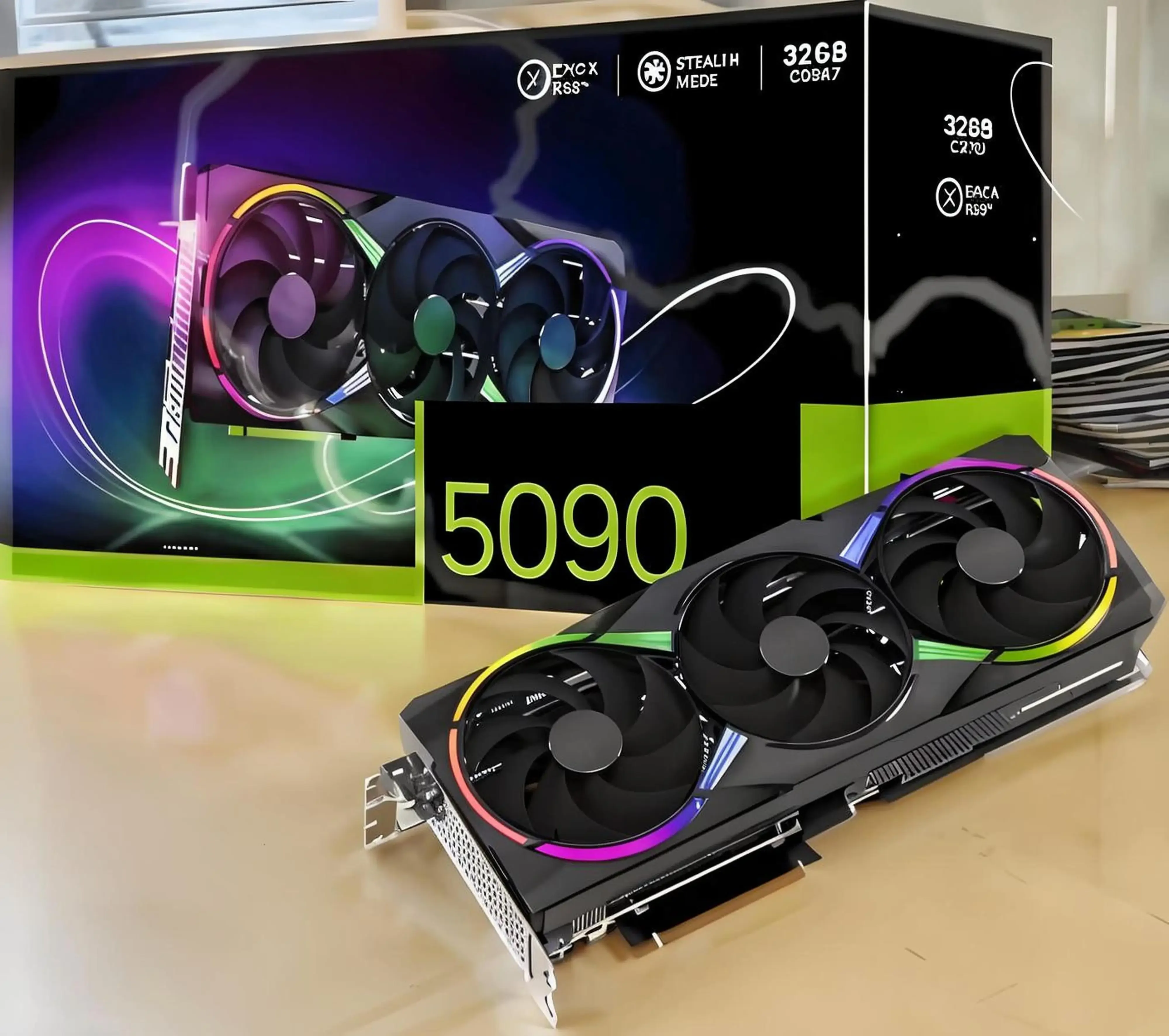 도매 G-Force RTX 5090 GPU 그래픽 카드 32GB GDDR7 512비트 게이밍 GPU, 딥러닝 AI 훈련 데이터 센터용