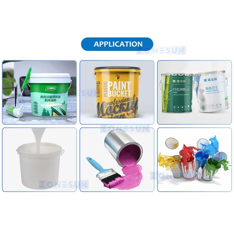 ZONESUN Chemical Liquid Filling System Automatic Bucket Weighing Filler Machine Load Cell Scales Weigher Packaging ZS-WF4 view 4