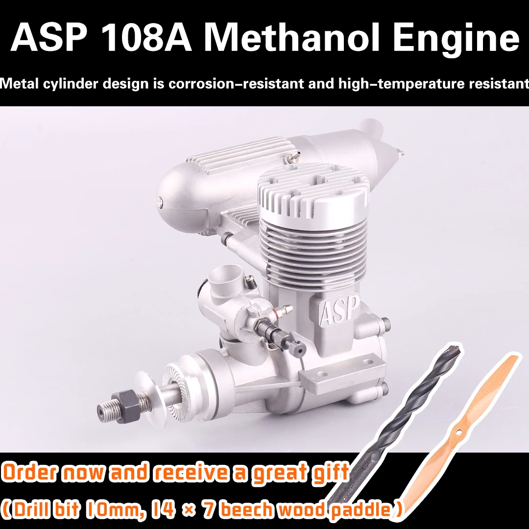 ASP S108A/108A 108 Grade Scale 17.22cc Two Stroke Nitro Engine Motor for RC Aircraft Fixed Wing Airplane