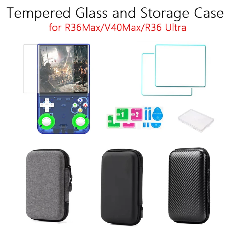 Tragbare Aufbewahrungstasche für R36Max / V40Max / R36 Ultra Gehärtetes Glas Displayschutzfolie für R36Max / V40Max / R36 Ultra Zubehör