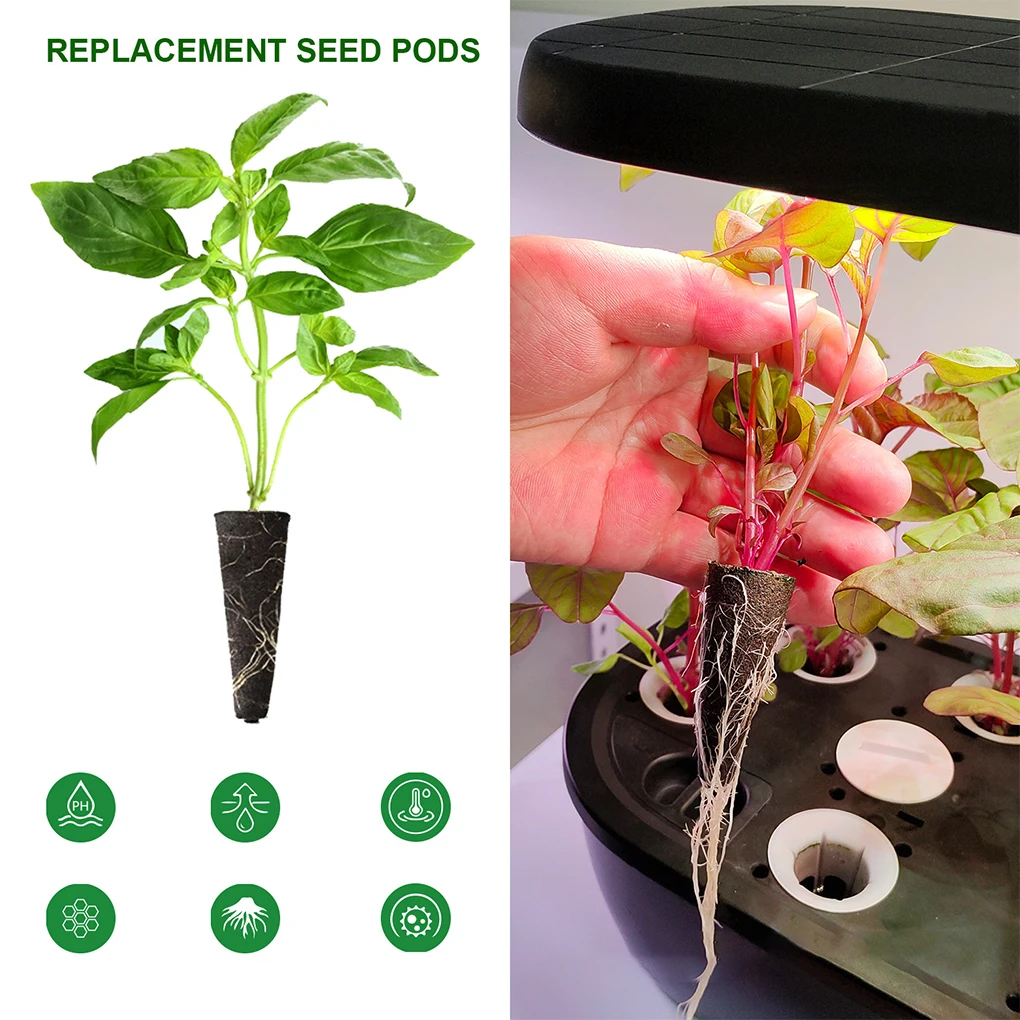 50Pcs Seed Grow Sponges Root Growth Replacement Sponges Seedling Seed Starting Seed Pod Hydroponic Tower System Garden Planting