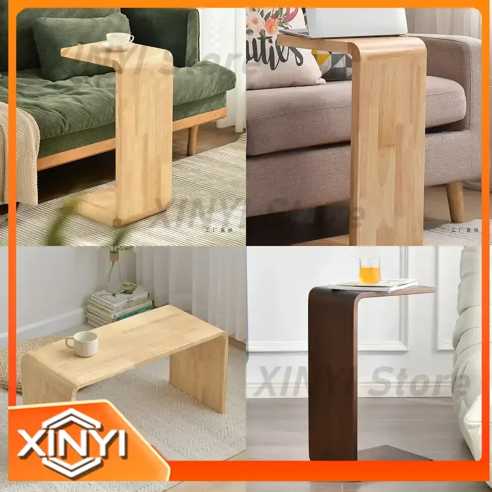 Creative C-Shaped Sofa Side Table for Living Room Movable Coffee Table Minimalist Bay Window Small Table Bedroom Bedside