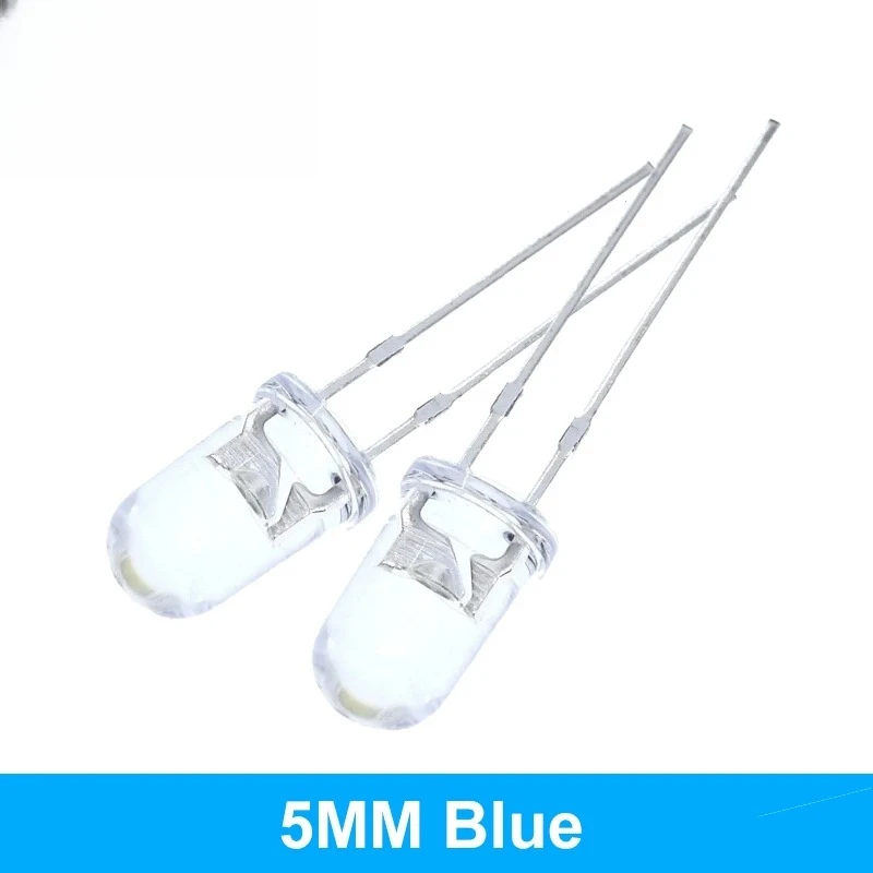 10/20/100PCS LED Transparent Round 3MM 5MM Super Bright Water Clear Green Red White Yellow Blue Light LED Bulbs Emitting Diode
