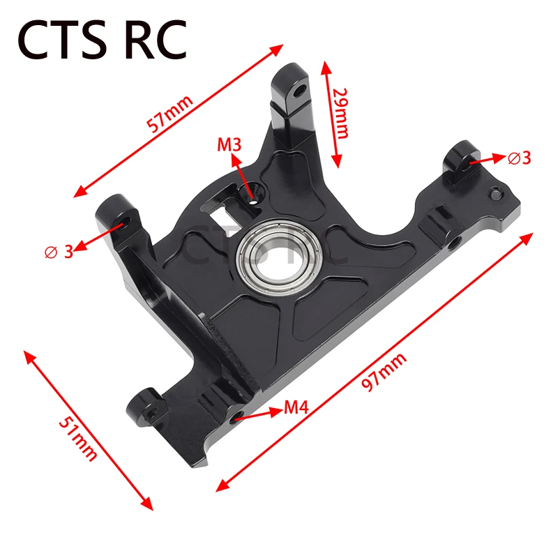 Metal Motor Mount with 10x19x5mm Bearing for Traxxas Rustler 4X4 VXL Slash 4x4 LCG Chassis 1/10 RC Car Upgrade Parts