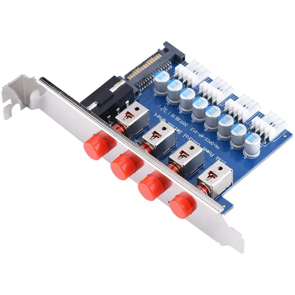 Neuer HDD Power Control Switch Festplattenwahlschalter SATA Drive Switcher für Desktop-PC Computer