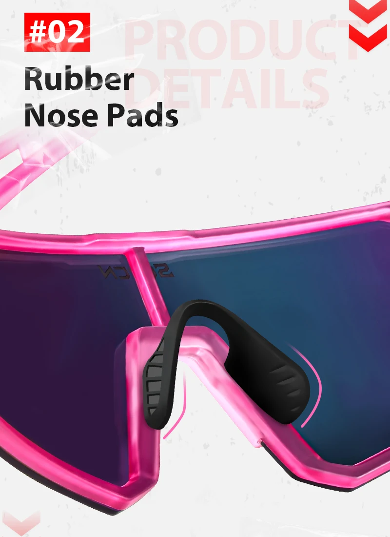 SCVCN UV400 Fahrradbrille für Herren MTB Sonnenbrille Mountainbike Fahrradbrille Damen Sportbrille Straße Eisschnelllauf – Detail 6