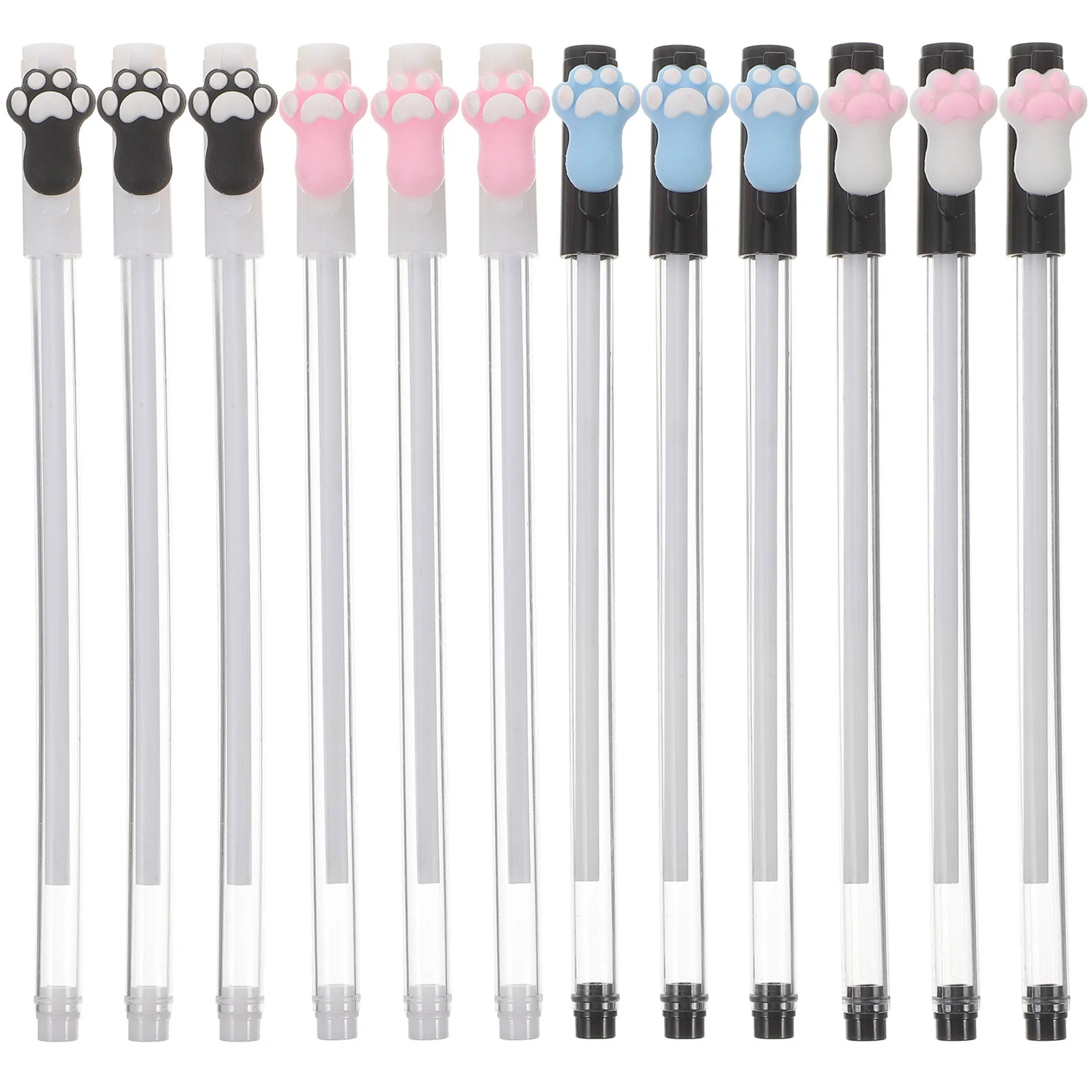 

12Pcs Gel Ink Pen Creative Cartoon Animal Paw Design Lightweight Smooth Writing Pen Perfect for Diary Journaling Students Office