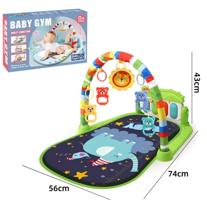 Play Gym Carpet en Kick Piano Activity Babyspeelkleed met projectie-fitnessrek