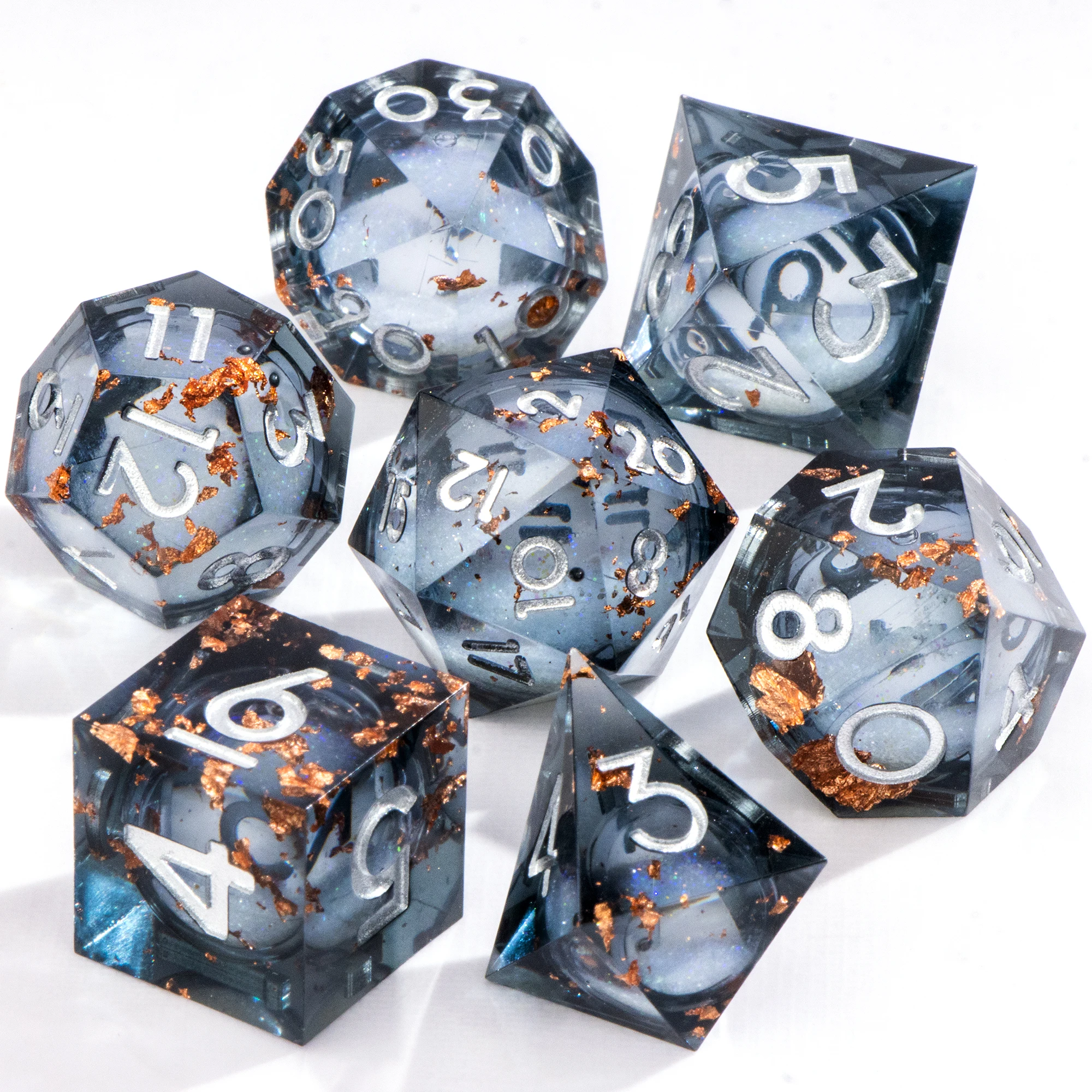 

Sharp Edge Star DND Dice Set Handmade 7 Accessories Galaxy Dice for Dungeons and Dragons TTRPG Games, Multi-Sided Resin Dice