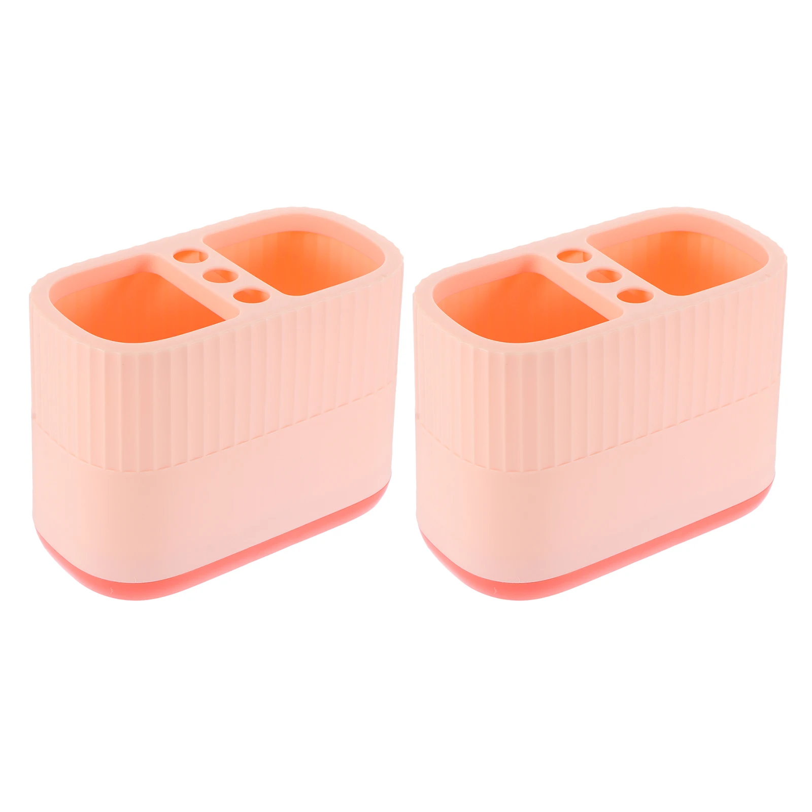 

2 Pcs Holders Brush Storage Boxes Desk ganizers Multi Compartment Plastic Home Office School Pen Box Use