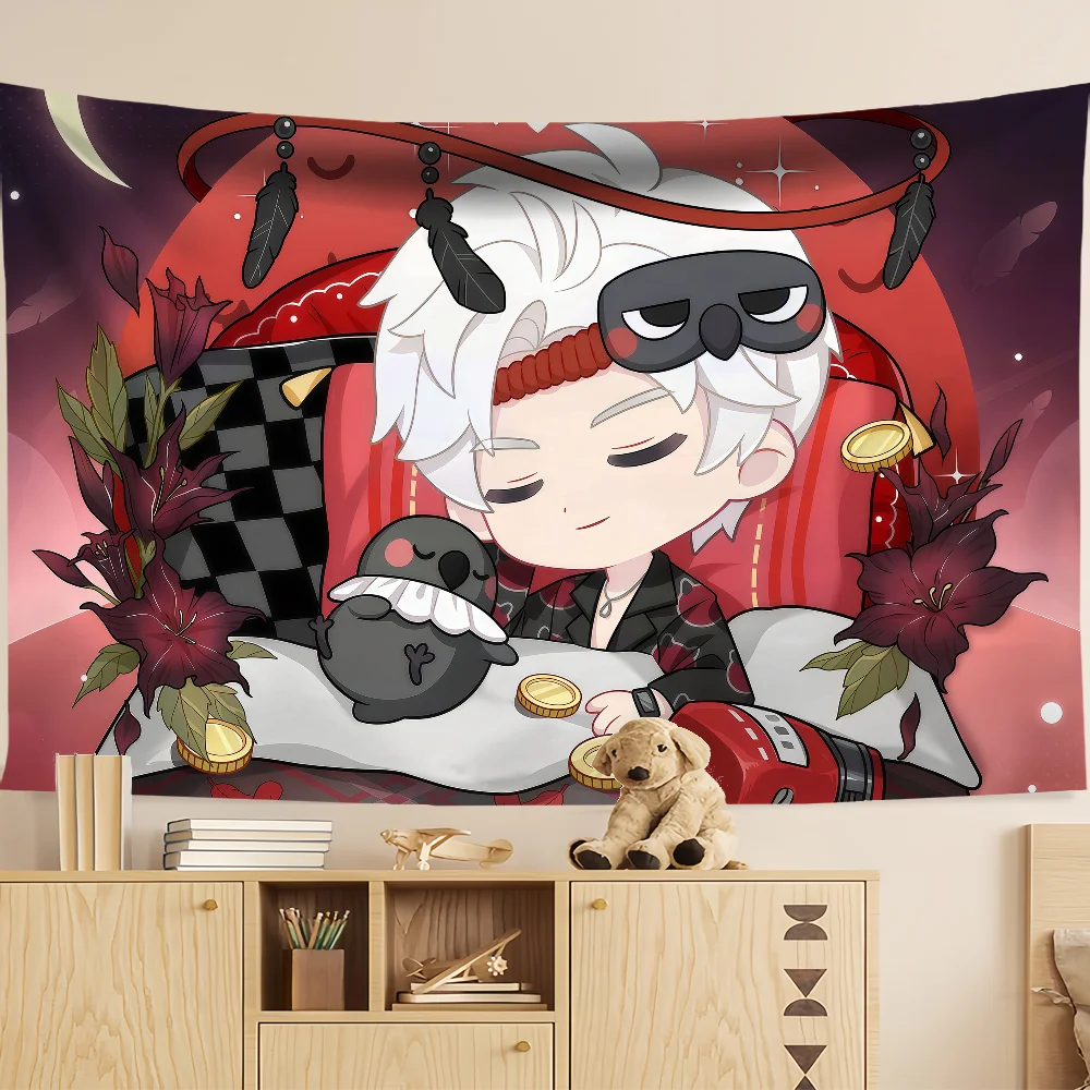 kawaii chibi art sleep Love and Deepspace flag For Room Dorm Camping Party Art Style Garage Bar wall Picnic Decoration Banner