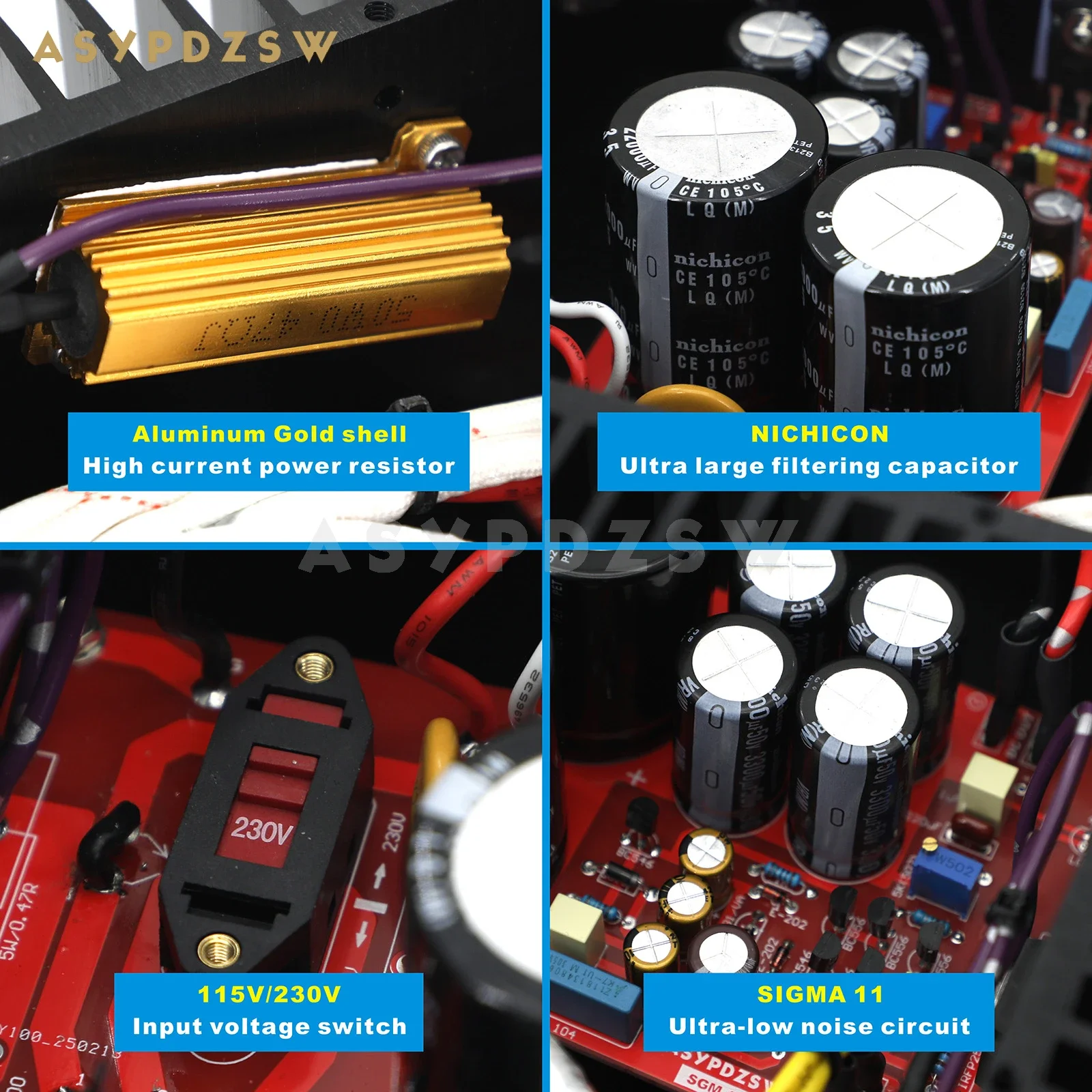 SGM-200 HIFI مصدر طاقة خطي منخفض الضوضاء للغاية 200 وات LPS قاعدة على دائرة Sigma 11 تيار مستمر 12 فولت // 18 فولت/19 فولت/24 فولت/8--10A اختياري