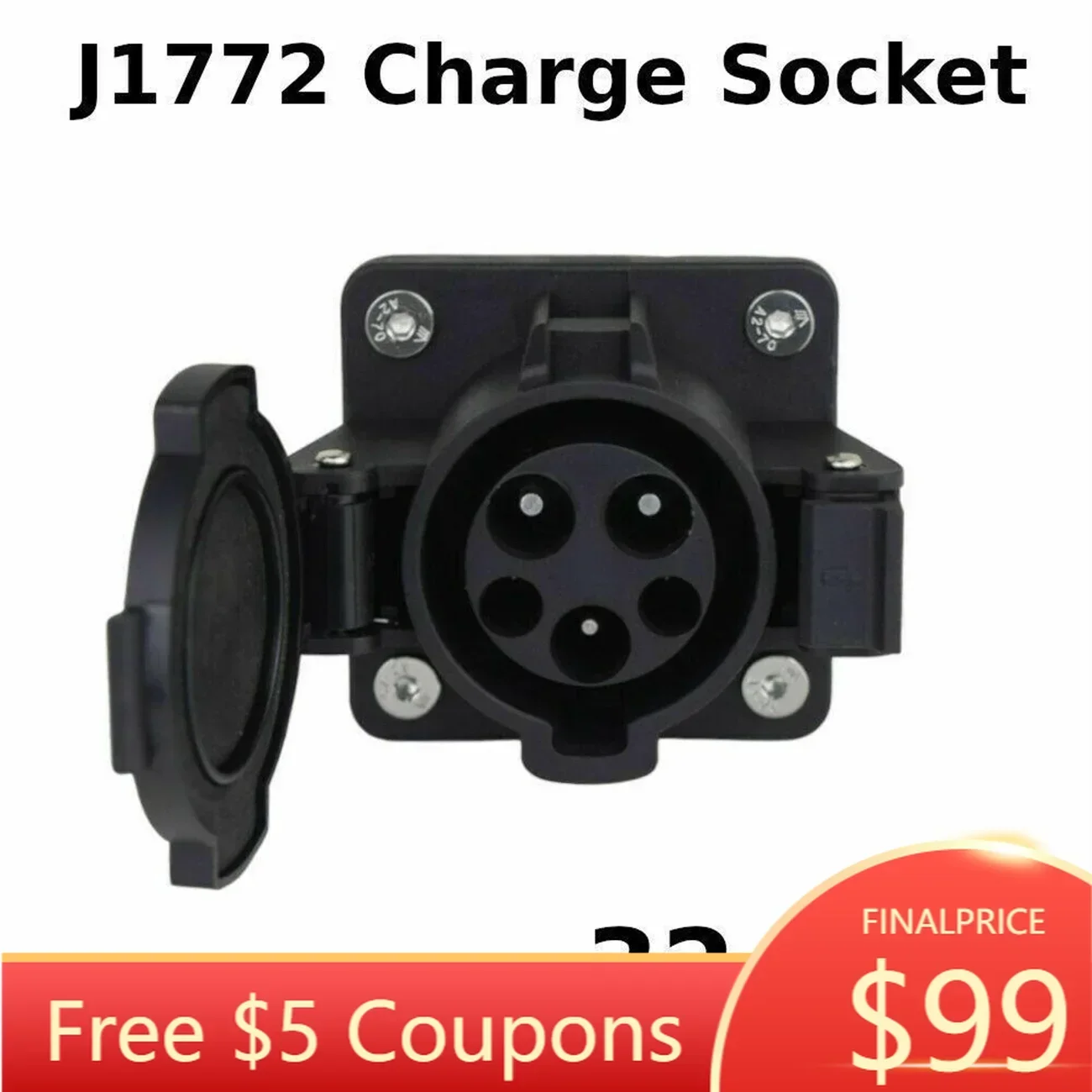 

EV Charging J1772 Type 1 Socket EVSE Inlet Electric Vehicle Charge 16A 32A 50A for Car Accessories Replace Worn Parts