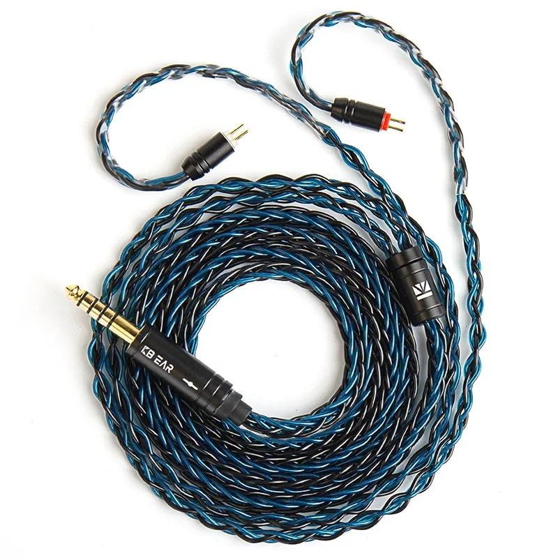 KBEAR ST12  8 core HiFi Earphone 4N OFC silver-plated Upgraded Cable  3.5/4.4mm MMCX/0.78mm 2Pin for Lark Rosefinch KS1 - view 6