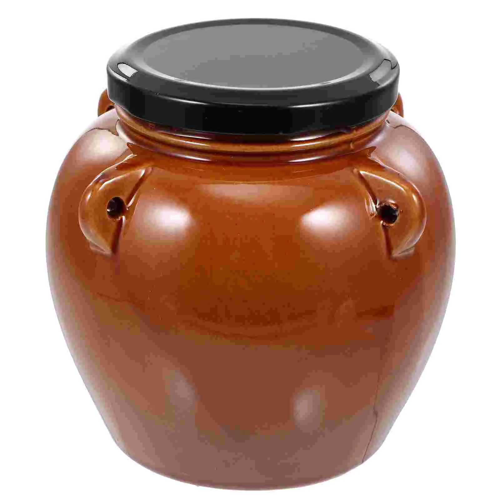 Kimchi Altar Crock Jar Food Container Containers Pot Fermenting Traditional Pickles Ceramic Canister Vintage