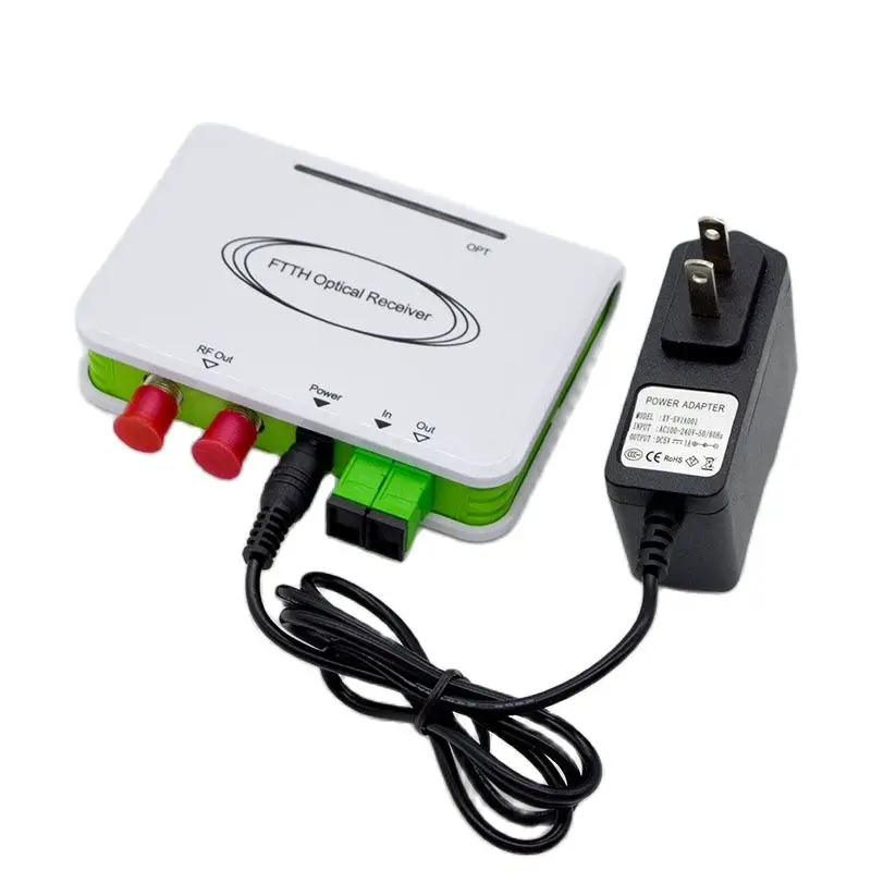 Imagem -04 - Fibra Óptica Node Receptor Ftth Catv Fibra Óptica Conversor Wdm Triplexer Mini Modo rf Polegada Porta ue Eua Fonte de Alimentação Novo sc Apc