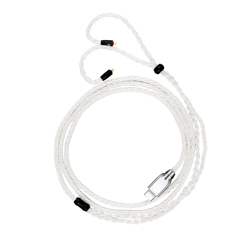 YYTCG HiFi Audio Headphone Upgrade Cable Pure Silver MMCX 3.5mm 6