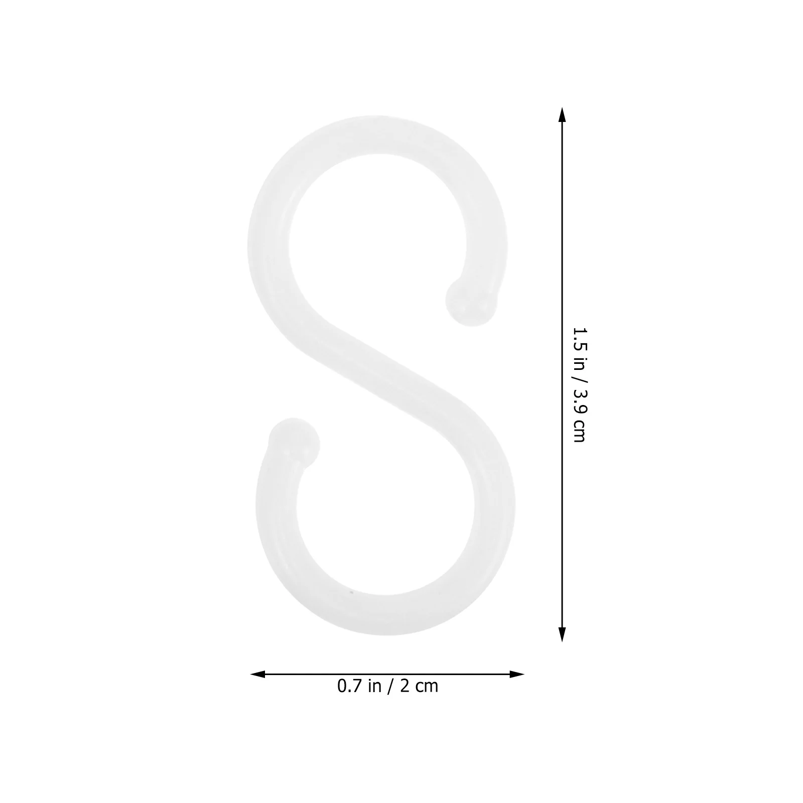 100 قطعة S هوك الشماعات البلاستيكية المطبخ الحمام الملابس منشفة تخزين الرف فوق الباب الثقيلة Pothooks #5