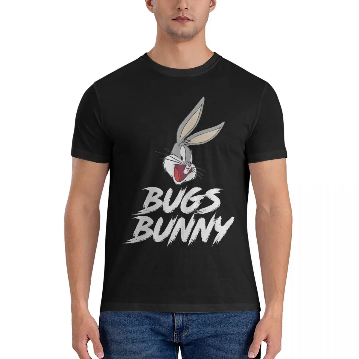 Funny Cool And Bad Target Men T Shirt The Bugs Show Bunny Funny Tee Shirt Short Sleeve Crew Neck T-Shirt Cotton Printing Tops