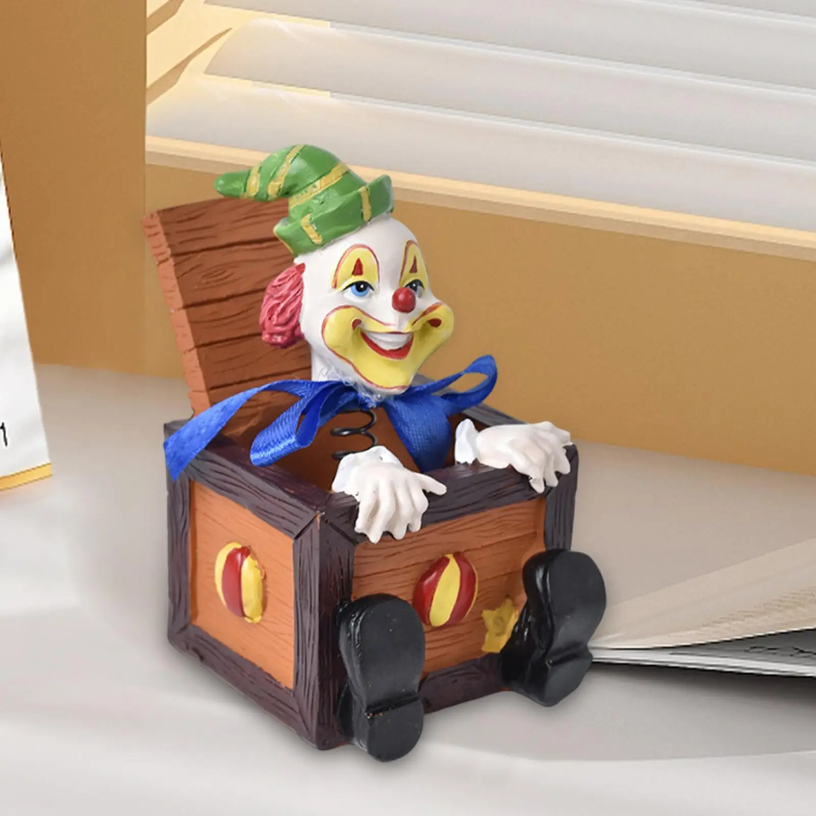 Clown Doll Figure Home Table Mini Toy Interesting Collectible Art Figures Parties and Events Desktop Clown Decorative Figurine