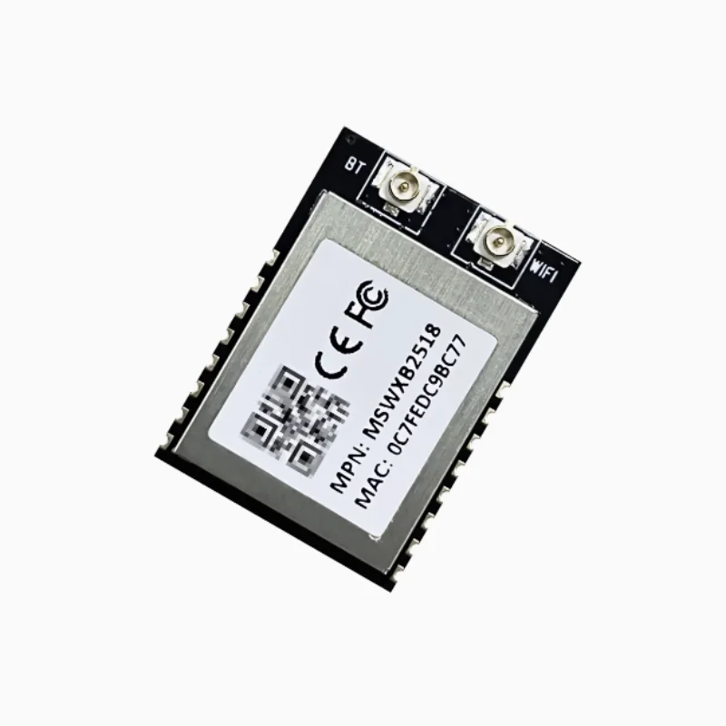 2.4G/5G dual-band WiFi6+BLE Bluetooth 2-in-1 module, ultra-small size, low power consumption, external antenna patch