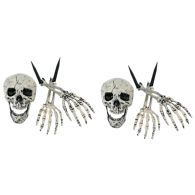 

Realistic Skeleton Stakes Halloween Skull Three-Piece Set Halloween Skull Hand Set-AC08