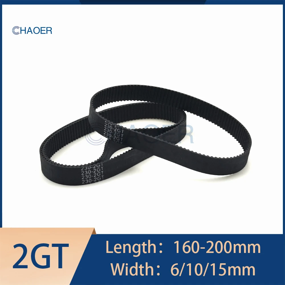 

2GT Synchronous Timing Belt Length 200-242mm WIdth 6-15mm 3D Printer Accessories GT2 Transmission Belt Pitch 2mm Small Gap Belt