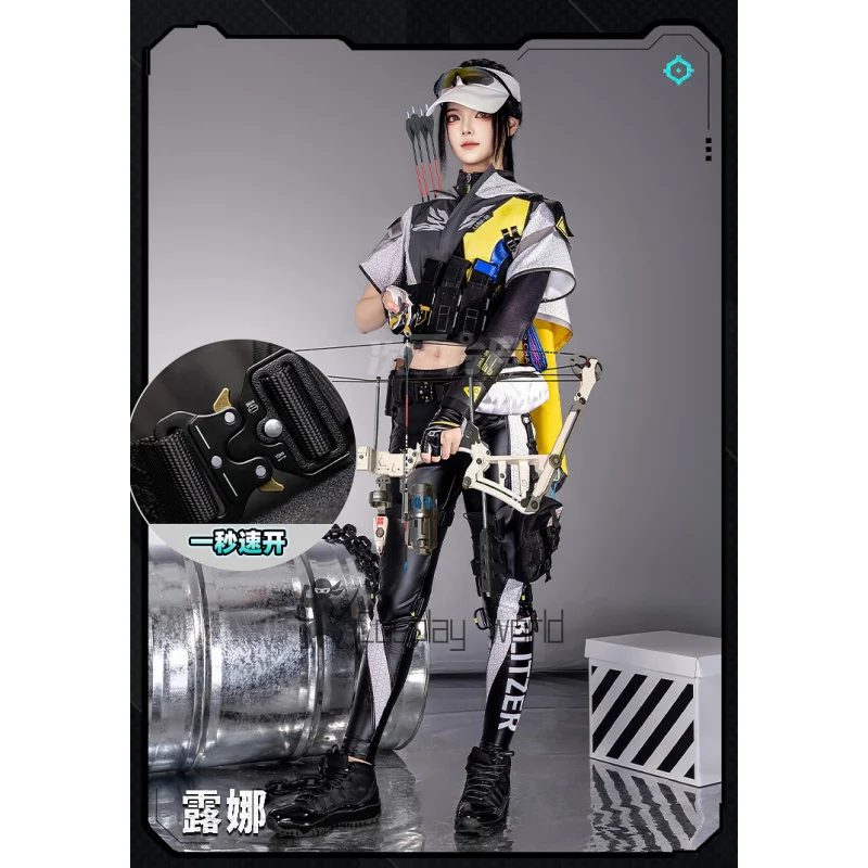 

Новая игра Delta Action Luna Kim Косплей Костюм Боевой костюм Униформа Хэллоуин Карнавальная вечеринка PlayRole Женская одежда