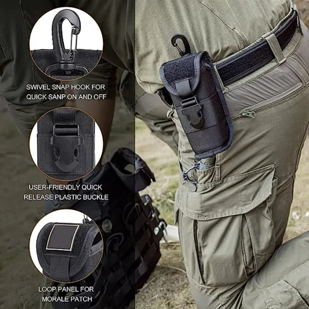 

600D Nylon Hanging Glasses Pouch Portable Quick Release Hook Sunglasses Storage Box Wear-resistant Breathable