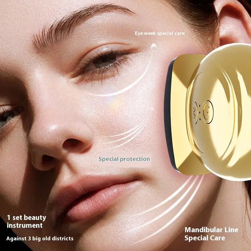 Masajeador Facial portátil 3 en 1, vibración para esculpir la cara, terapia de luz roja, herramienta de tratamiento masajeador de elevación de cuello y cara eléctrica