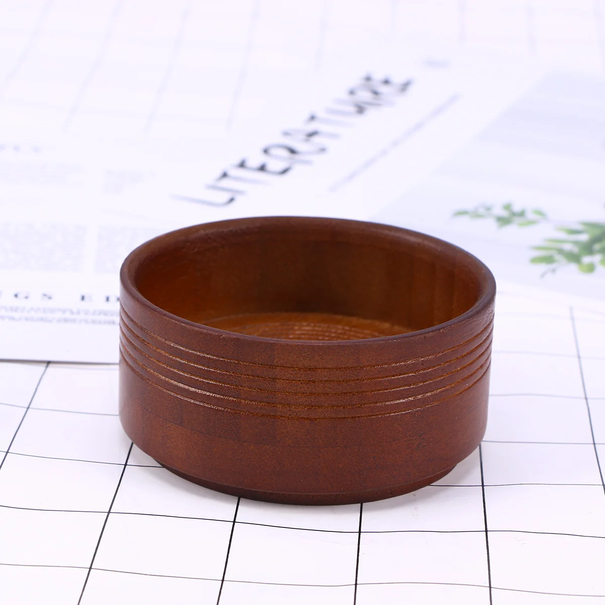 وعاء صابون كبير كوب خشبي عميق للرجال أداة حلاقة مبللة مع رغوة غنية متينة ذات سطح أملس كوب حلاقة مدمج