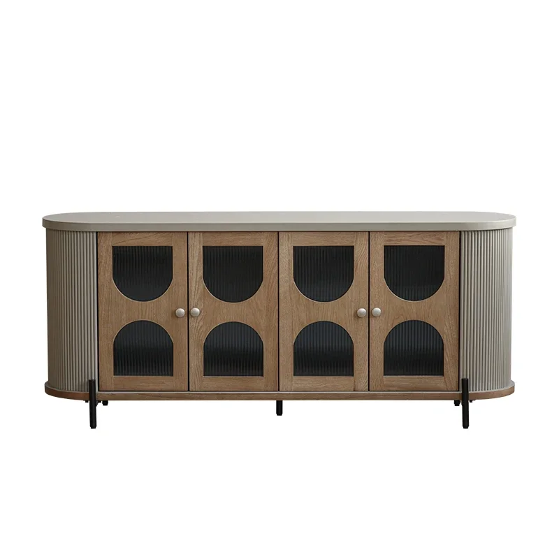 

Nordic Modern French Country Light Retro 4-Door Buffet Entrance Cabinet |