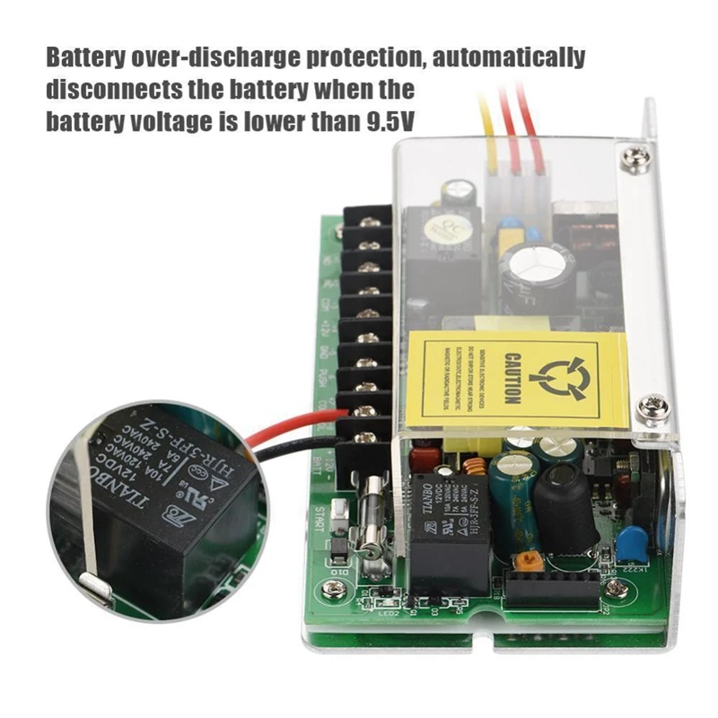 Fuente de alimentación con interruptor de acceso para sistema de Control de acceso, 110-240V, entrada de 12V, salida de 5A, 50W con interfaz de