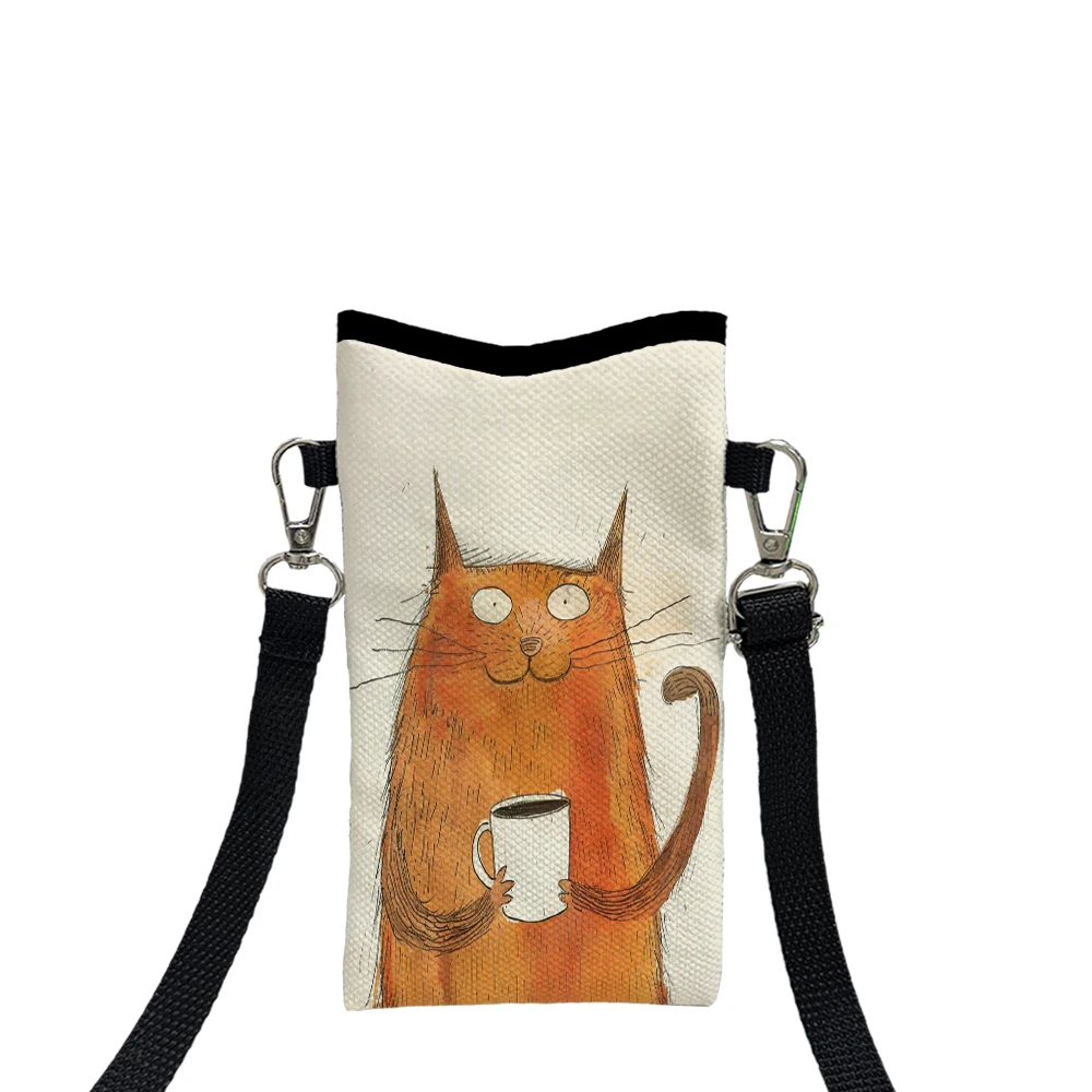 

Cat Art Fashion Mobile Phone Bag Multifunctional Crossbody Phone Bag Adjustable Strap Shoulder Bag for Women8.23