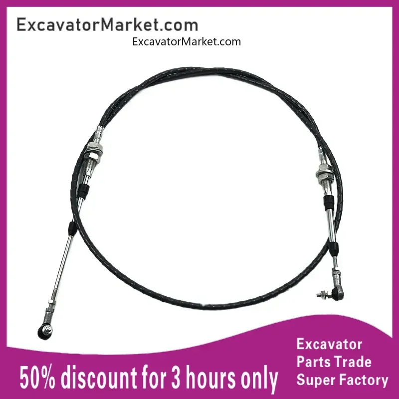 Excavator Spare For  Sany 55 65 75 95 135-8-9Throttle motor cable flexible shaft throttle cable  Excavator Parts